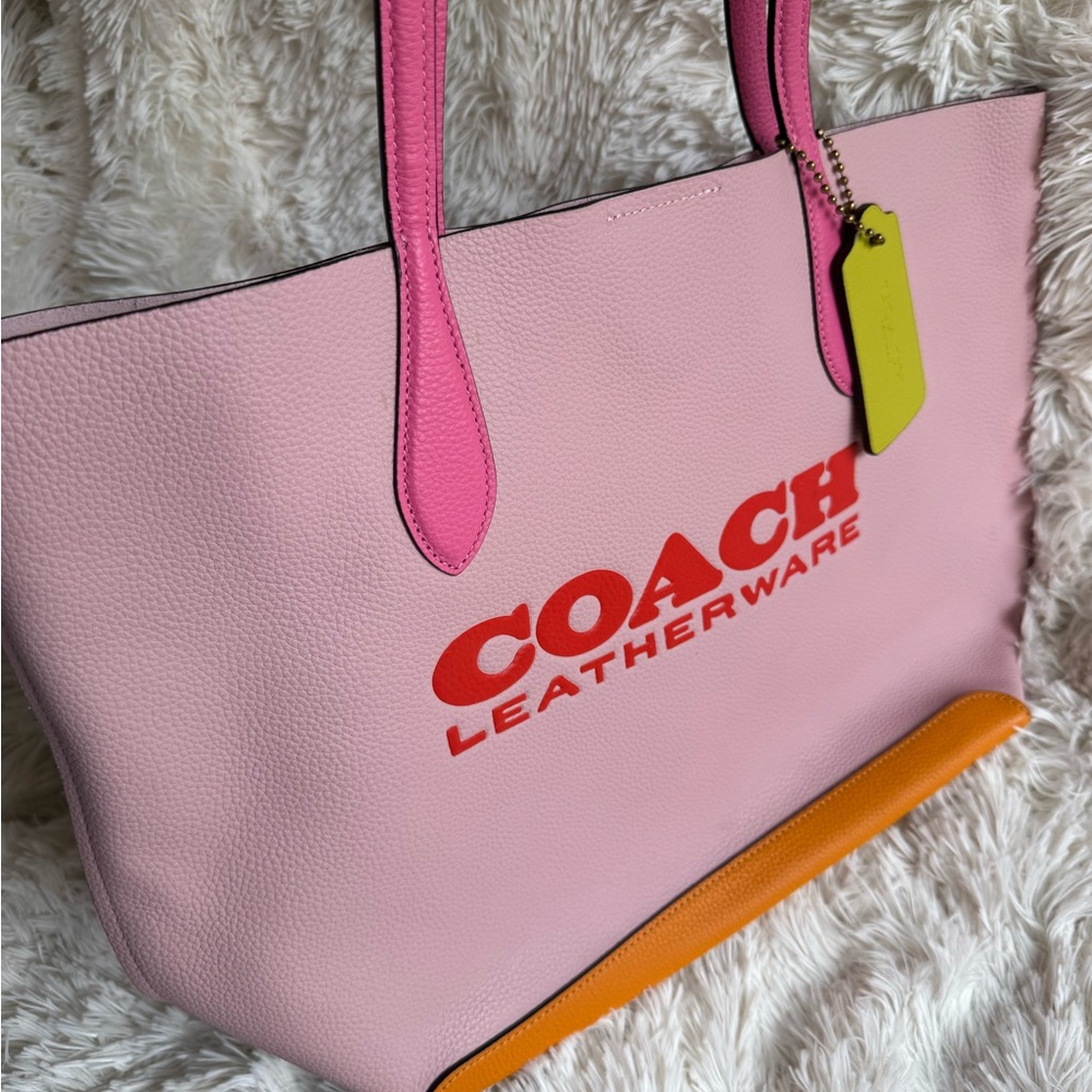 COACH BRAND NEW KIA Pink Color Block tote